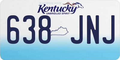 KY license plate 638JNJ