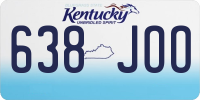 KY license plate 638JOO