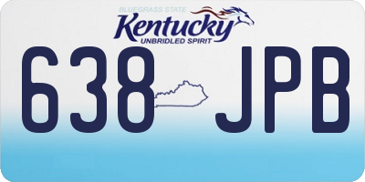 KY license plate 638JPB