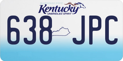 KY license plate 638JPC