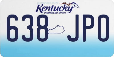 KY license plate 638JPO