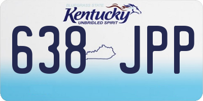 KY license plate 638JPP