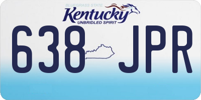 KY license plate 638JPR