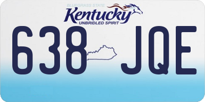 KY license plate 638JQE