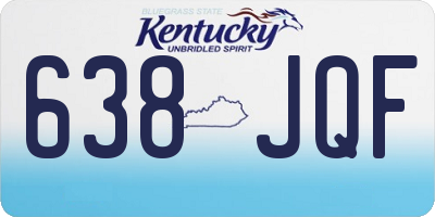 KY license plate 638JQF