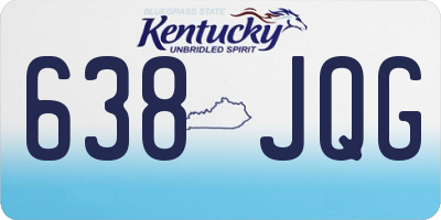 KY license plate 638JQG