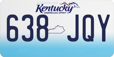 KY license plate 638JQY
