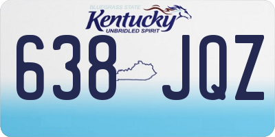 KY license plate 638JQZ