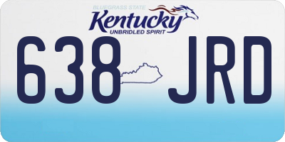 KY license plate 638JRD