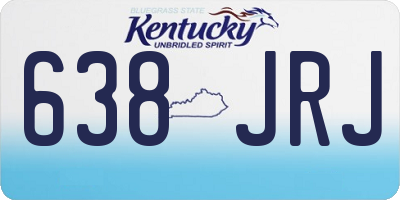 KY license plate 638JRJ