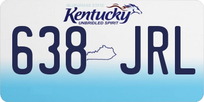 KY license plate 638JRL