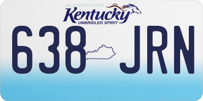 KY license plate 638JRN