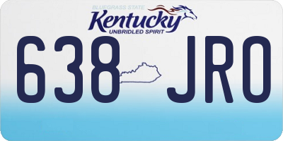 KY license plate 638JRO