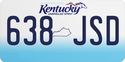 KY license plate 638JSD