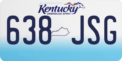 KY license plate 638JSG