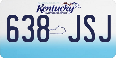 KY license plate 638JSJ