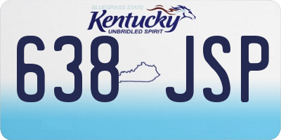 KY license plate 638JSP