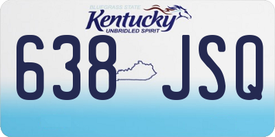KY license plate 638JSQ