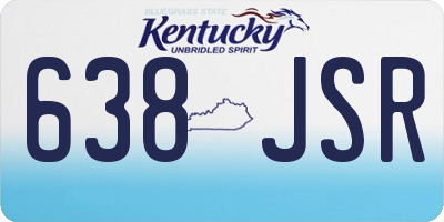 KY license plate 638JSR