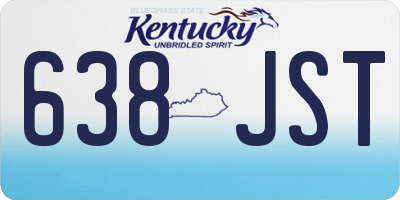 KY license plate 638JST
