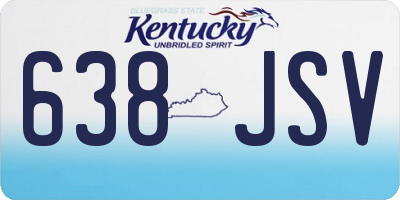 KY license plate 638JSV