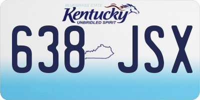 KY license plate 638JSX