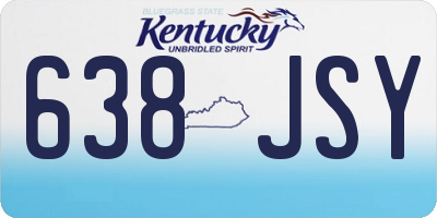 KY license plate 638JSY