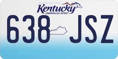 KY license plate 638JSZ