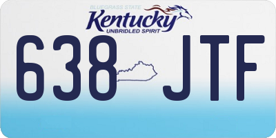 KY license plate 638JTF