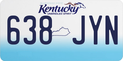 KY license plate 638JYN