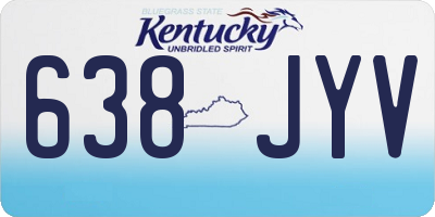 KY license plate 638JYV