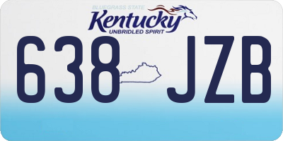 KY license plate 638JZB