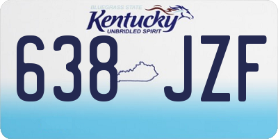 KY license plate 638JZF