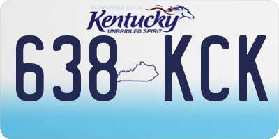KY license plate 638KCK