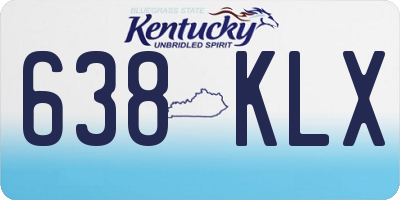 KY license plate 638KLX