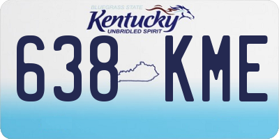 KY license plate 638KME