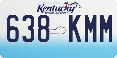 KY license plate 638KMM