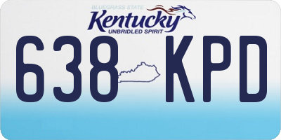 KY license plate 638KPD