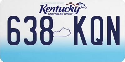 KY license plate 638KQN