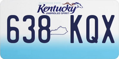 KY license plate 638KQX
