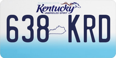 KY license plate 638KRD