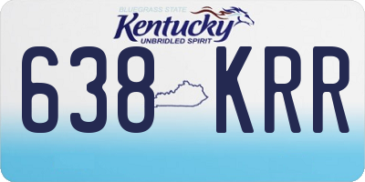KY license plate 638KRR