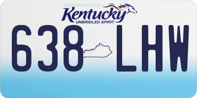 KY license plate 638LHW