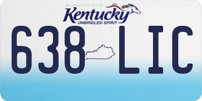 KY license plate 638LIC
