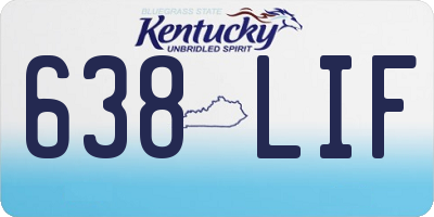 KY license plate 638LIF