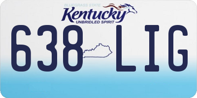 KY license plate 638LIG