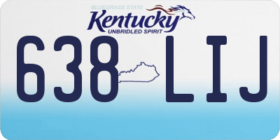 KY license plate 638LIJ