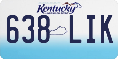 KY license plate 638LIK