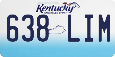 KY license plate 638LIM