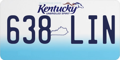 KY license plate 638LIN